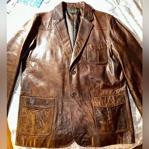 Men’s Vintage Golden Bear Genuine Soft Leather Jacket